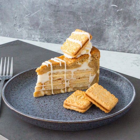 Custard Cream Cookie Pie Slice