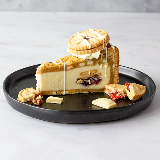 Jammy Dodger Cookie Pie Slice