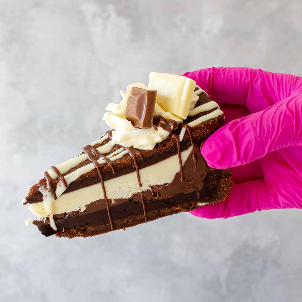 Triple Chocolate Cookie Pie Slice