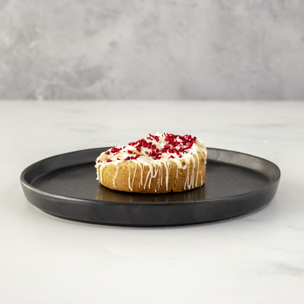 Raspberry, Coconut & White Chocolate Stuffed Deluxe Cookie