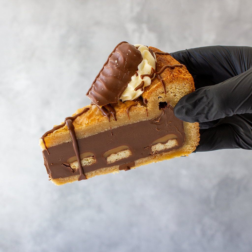 Twix Cookie Pie Slice