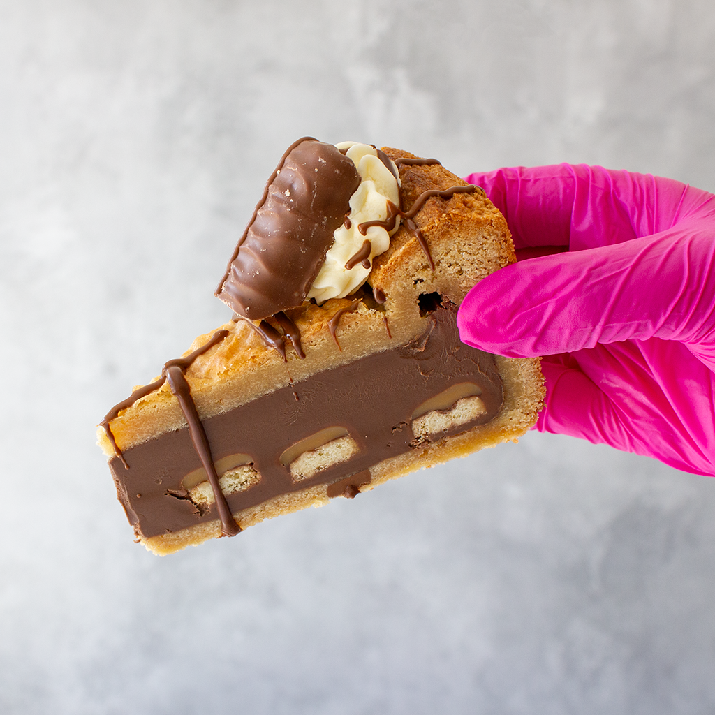 Twix Cookie Pie Slice