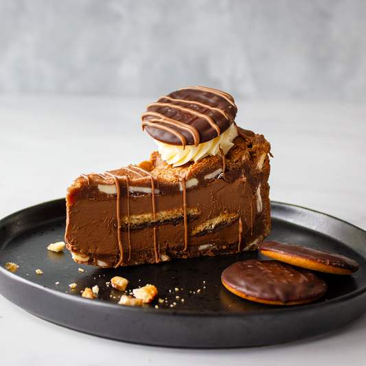 Jaffa Cake Cookie Pie Slice