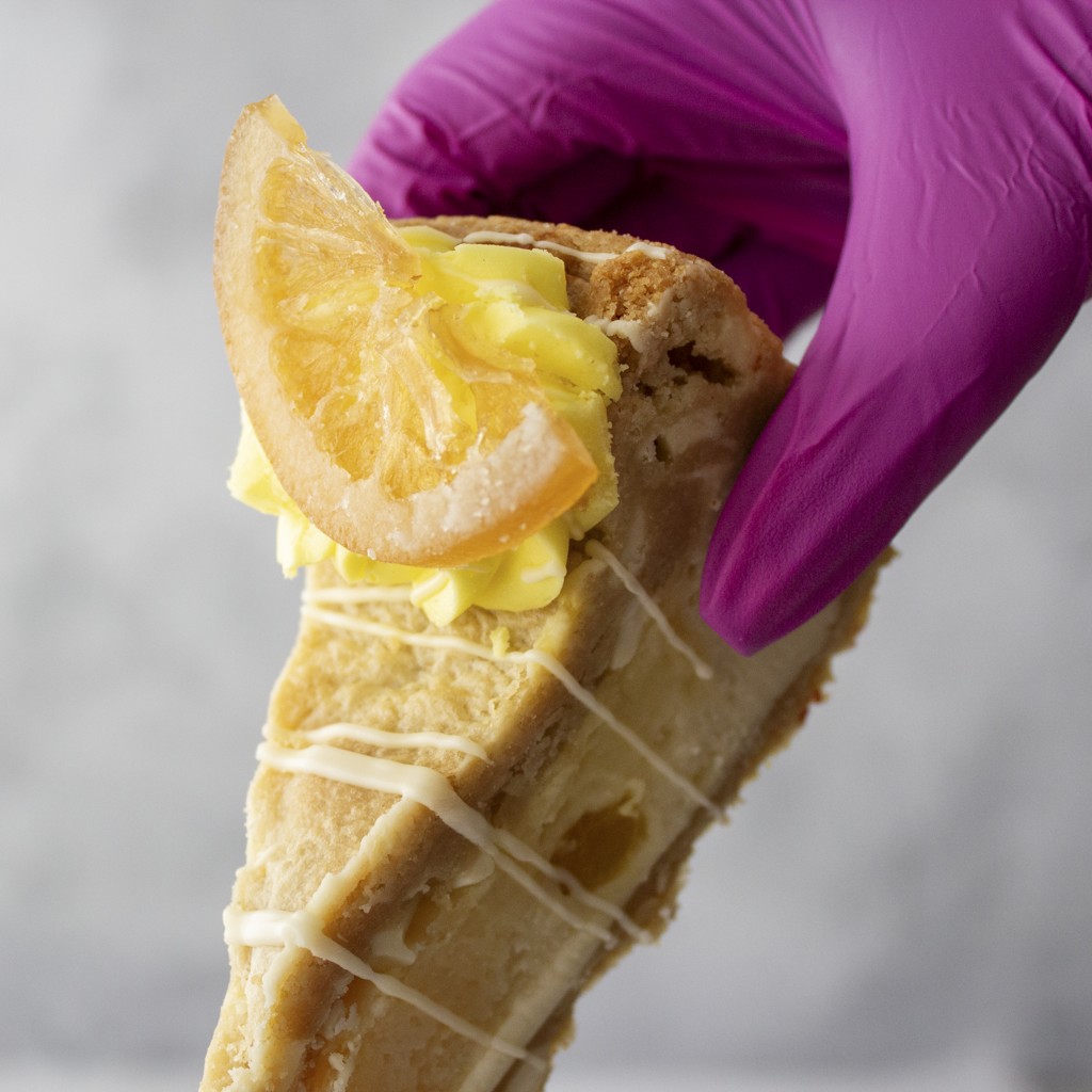 White Chocolate & Lemon Cookie Pie Slice