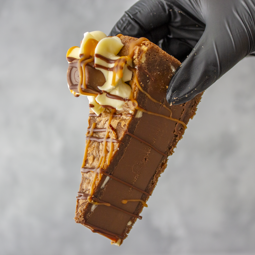 Rolo Cookie Pie Slice