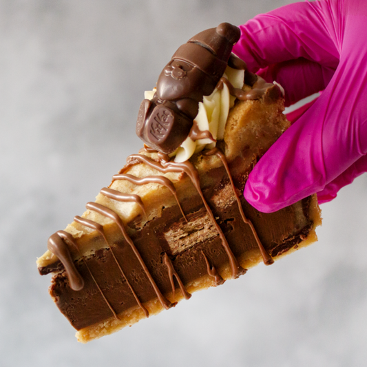 KitKat Santa Christmas Cookie Pie Slice