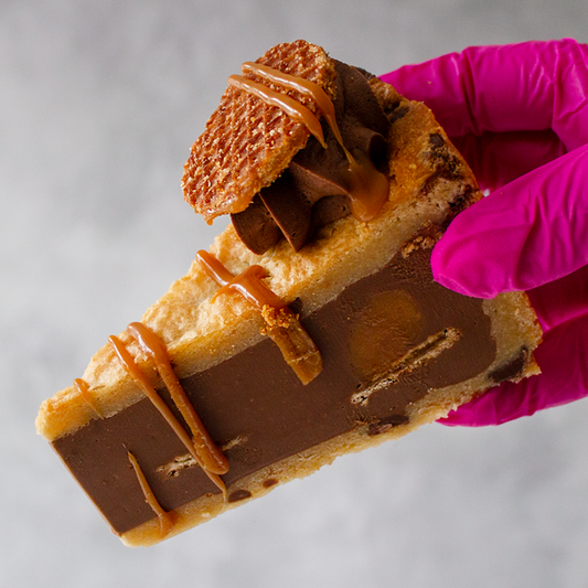Stroopwafel Cookie Pie Slice