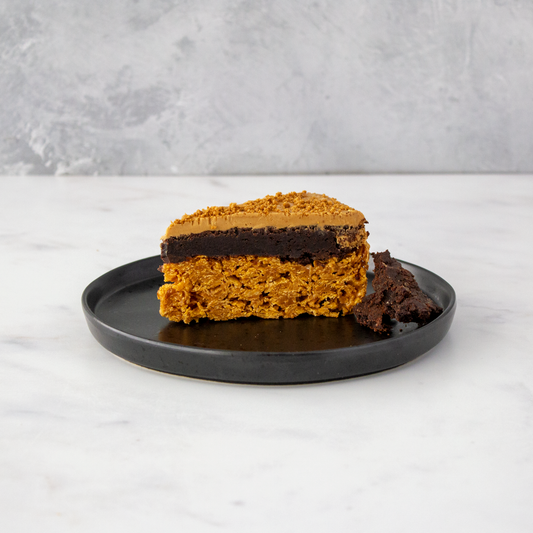 Cornflake Brownie Biscoff Pie Slice