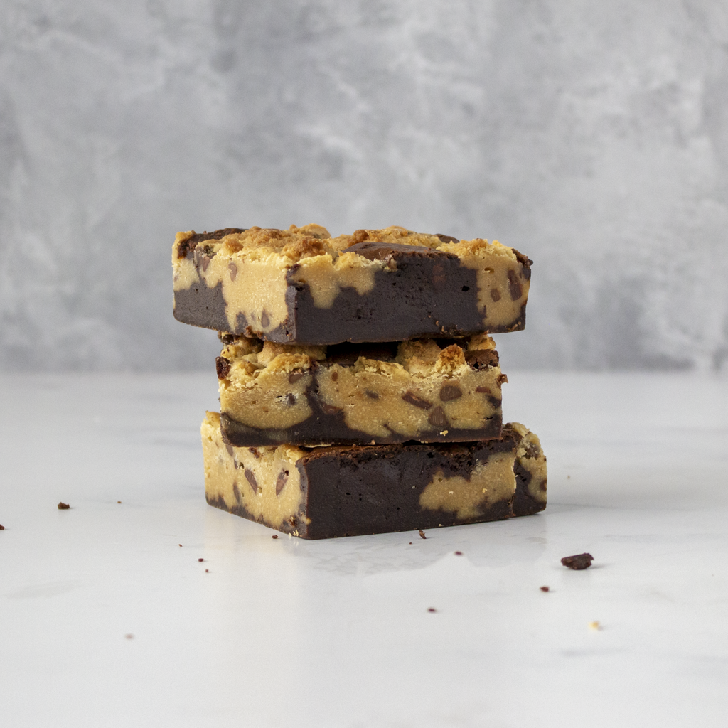Stack of 3 Classic Brookie Slab on a white surface with a gray background