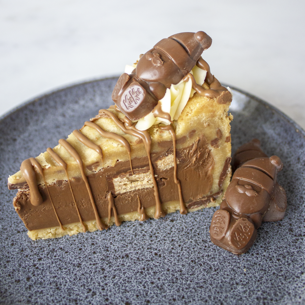 KitKat Santa Christmas Cookie Pie Slice