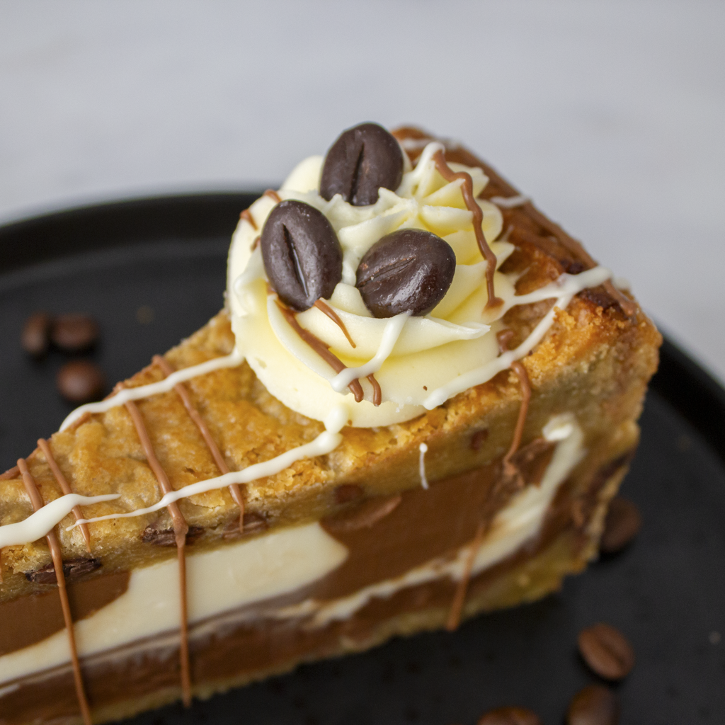 Caffe Latte Cookie Pie Slice