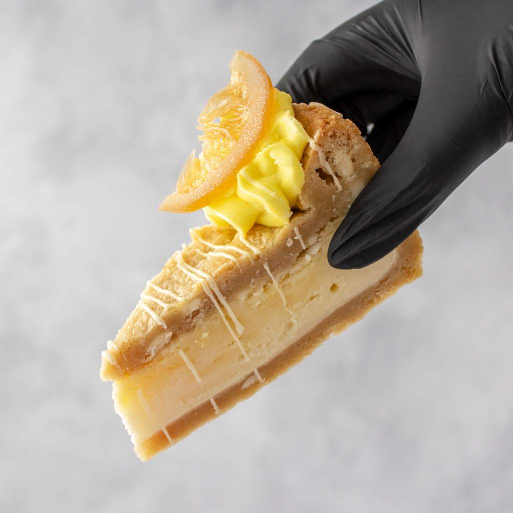 White Chocolate & Lemon Cookie Pie Slice