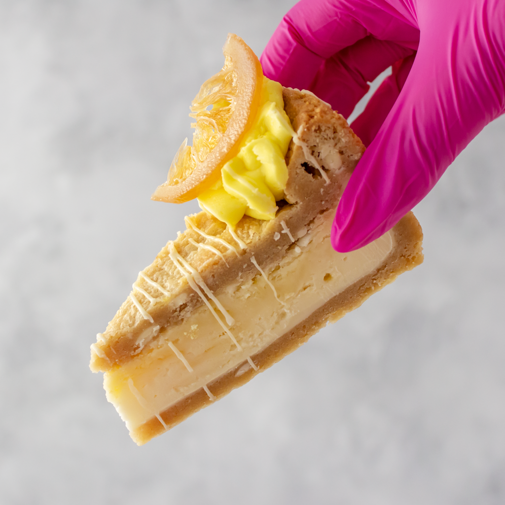 White Chocolate & Lemon Cookie Pie Slice