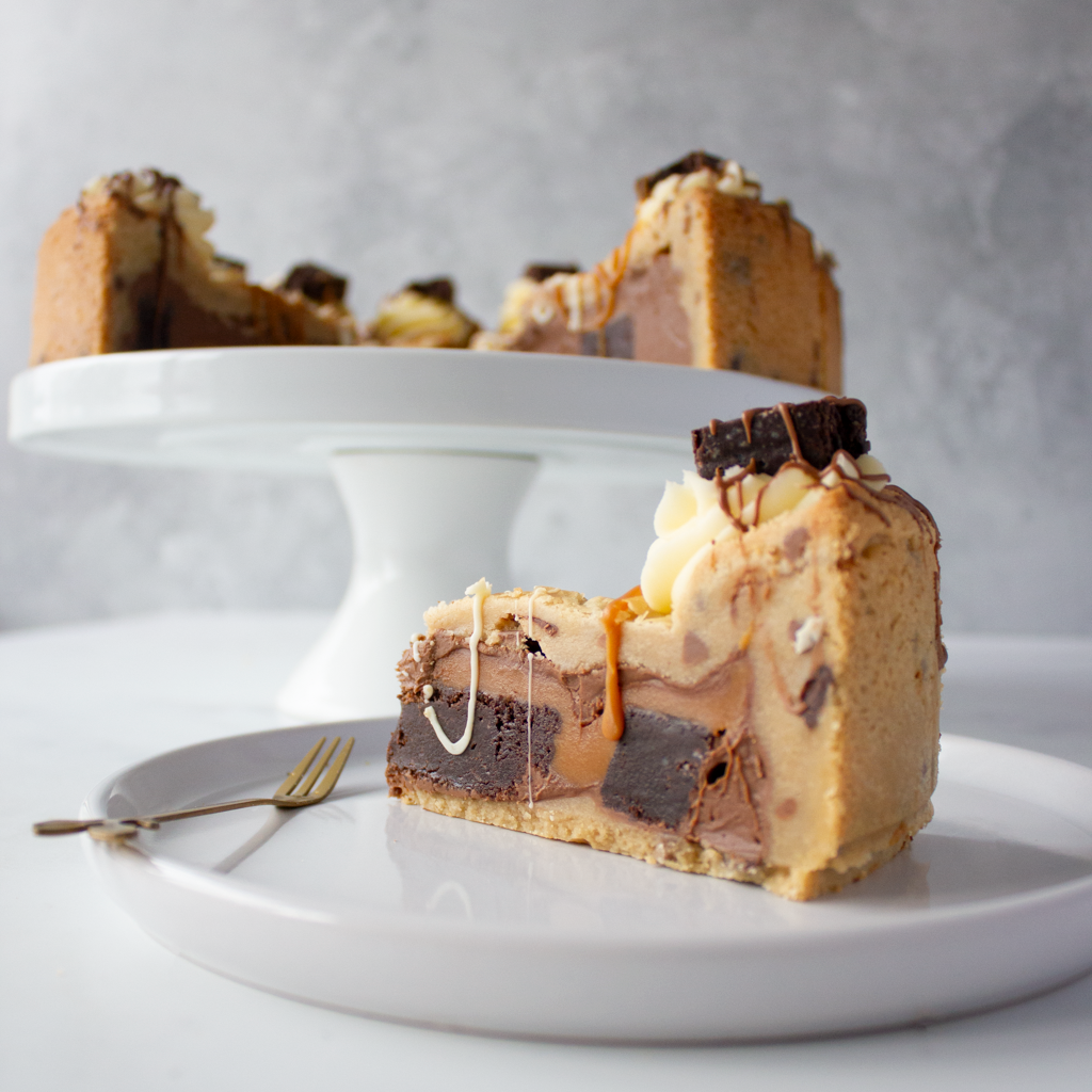 PREORDER - Full Salted Caramel Brownie Cookie Pie - 12 slices