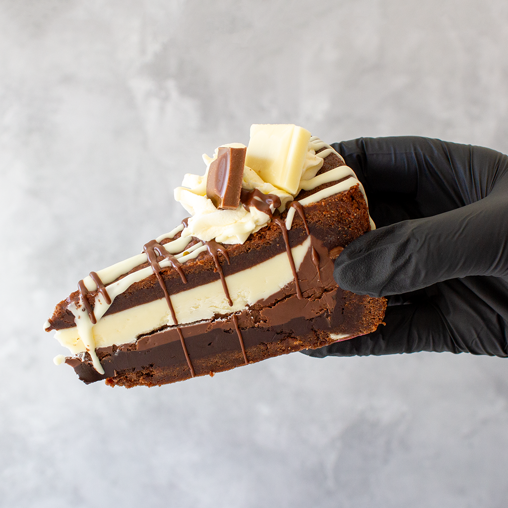 Triple Chocolate Cookie Pie Slice