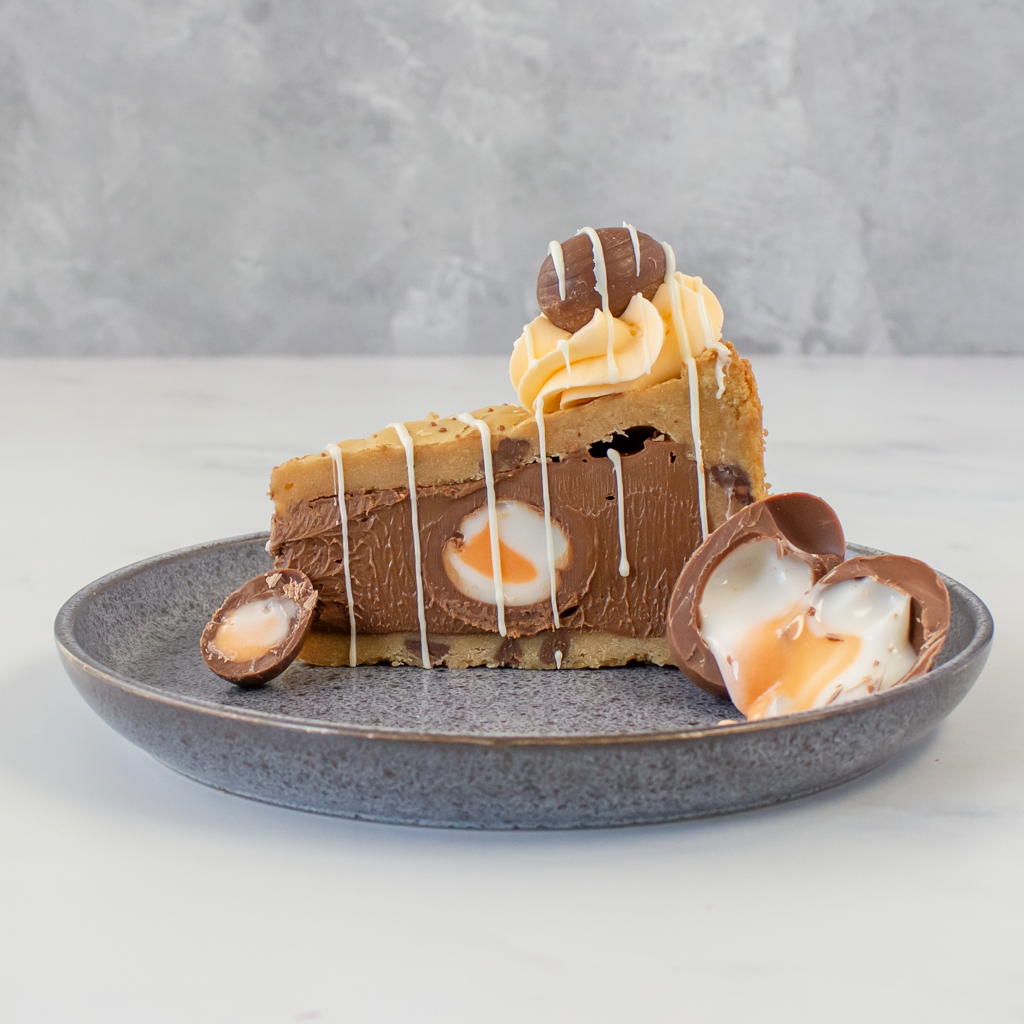 Creme Egg Cookie Pie Slice