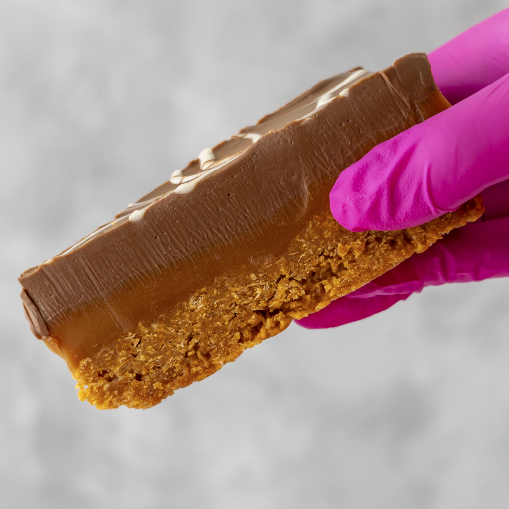 DoughGirl Millionaire Cornflake Pie Slice side view showing crunchy cornflake base