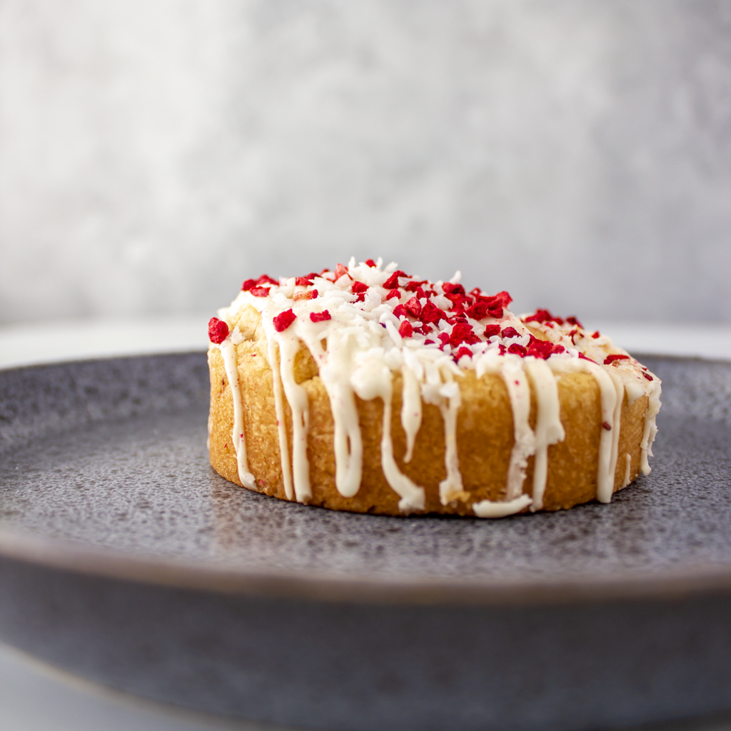 Raspberry, Coconut & White Chocolate Stuffed Deluxe Cookie