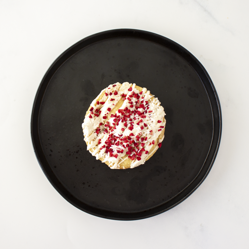 Raspberry, Coconut & White Chocolate Stuffed Deluxe Cookie