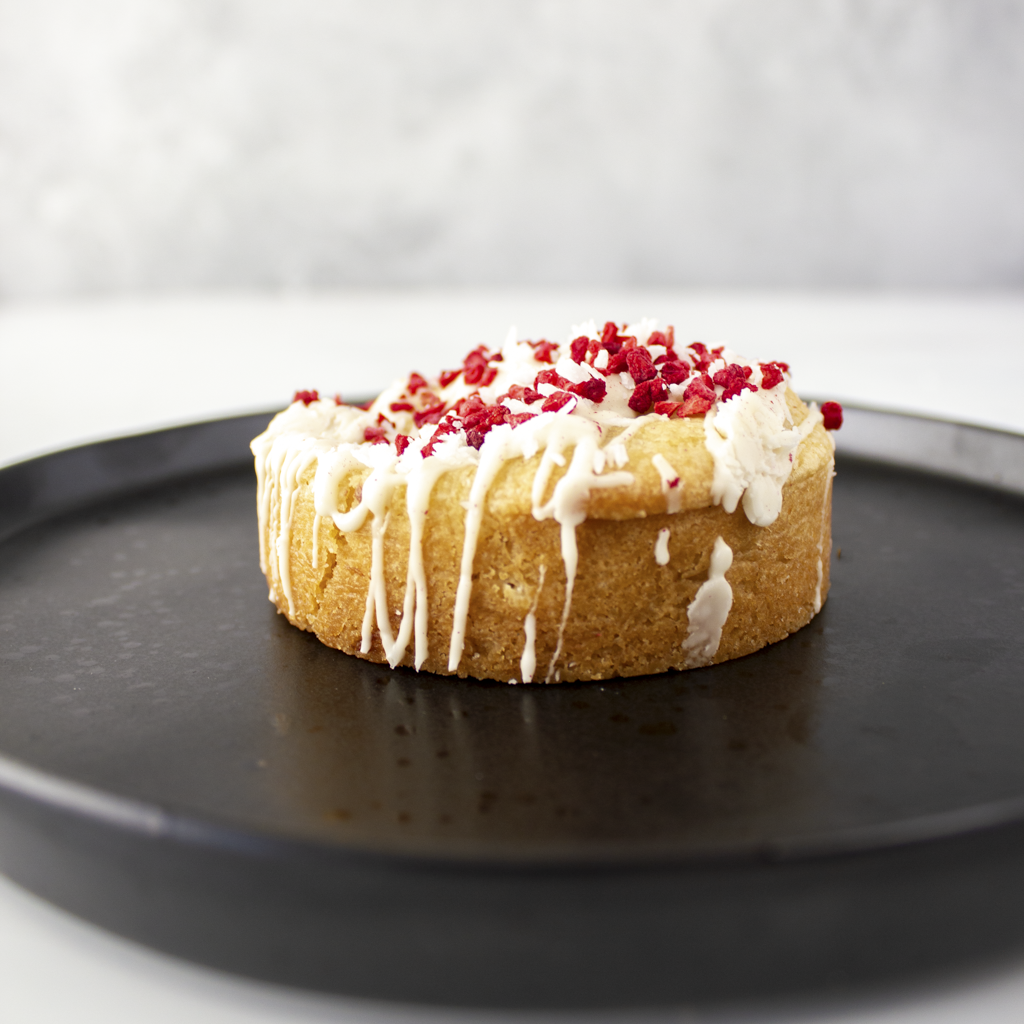 Raspberry, Coconut & White Chocolate Stuffed Deluxe Cookie