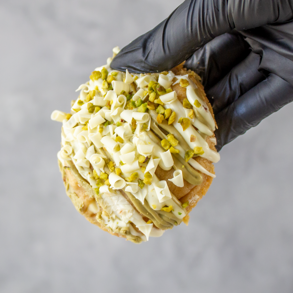 Pistachio & White Chocolate Stuffed Deluxe Cookie