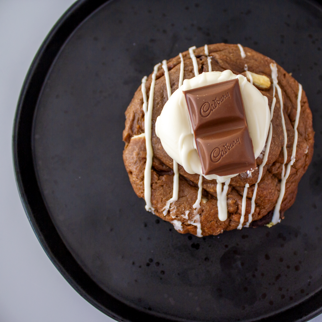Triple Chocolate Stuffed Deluxe Cookie