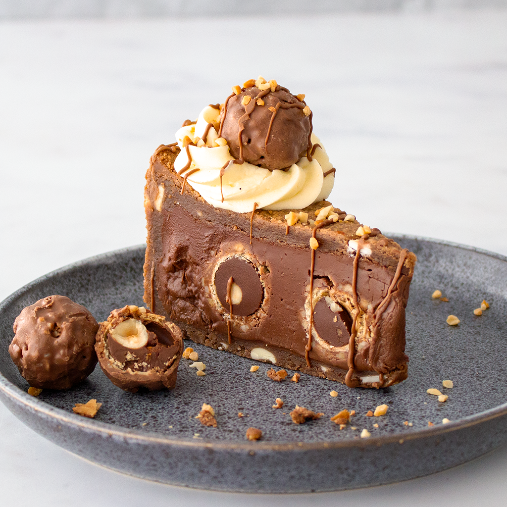 Hazelnut Truffle Cookie Pie Slice