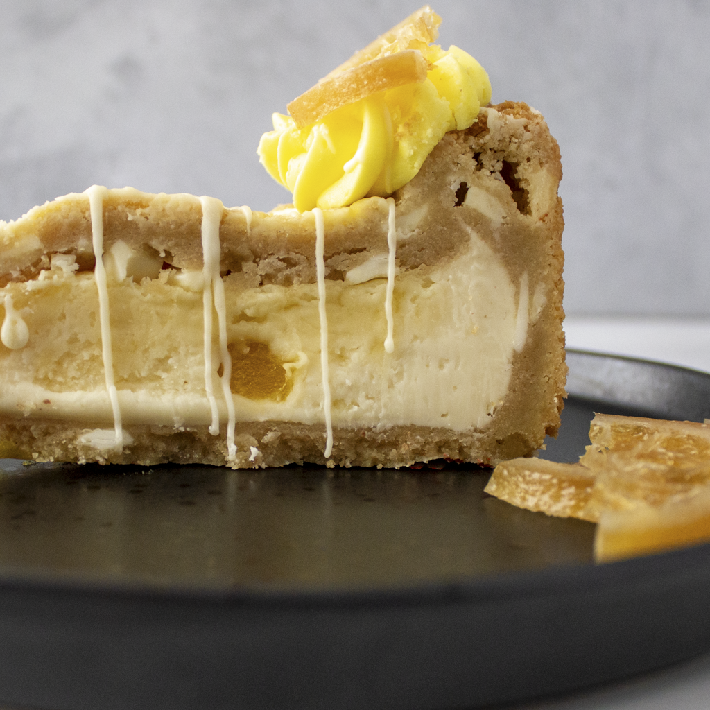 White Chocolate & Lemon Cookie Pie Slice