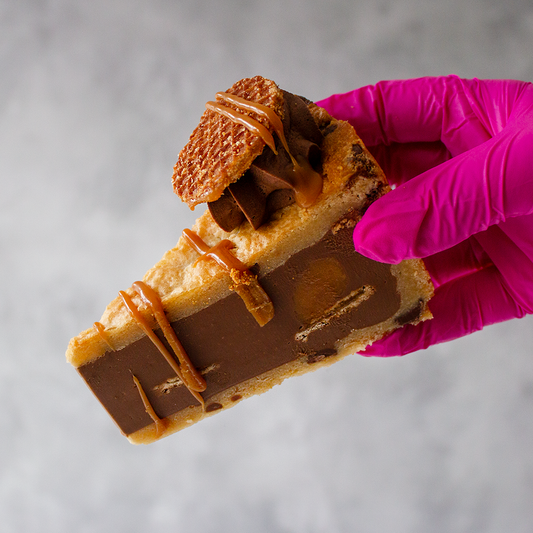 Stroopwafel Cookie Pie Slice