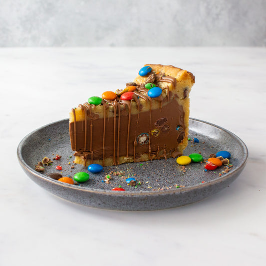 M&M Cookie Pie Slice
