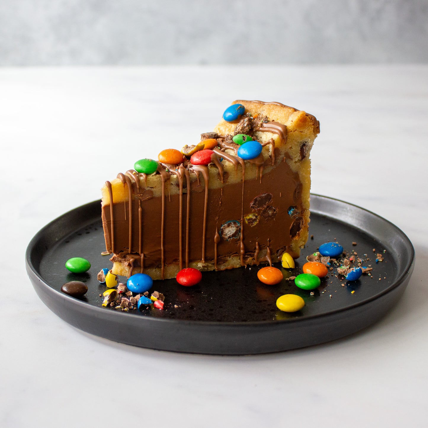 M&M Cookie Pie Slice