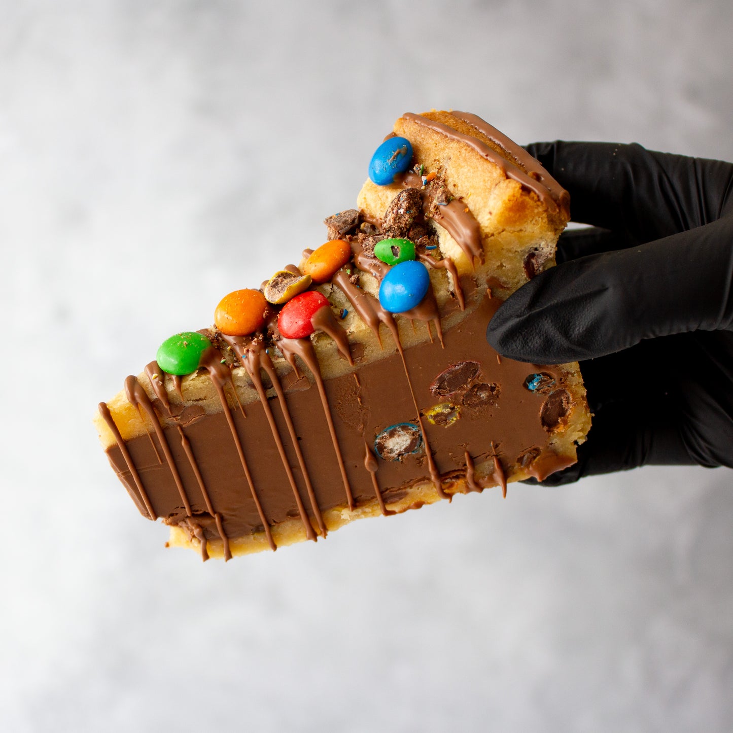M&M Cookie Pie Slice