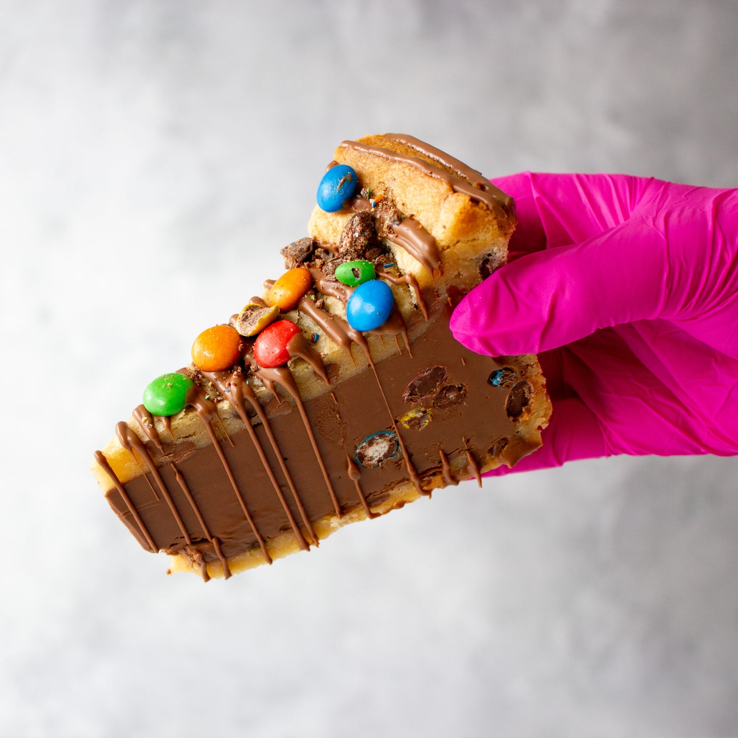 M&M Cookie Pie Slice