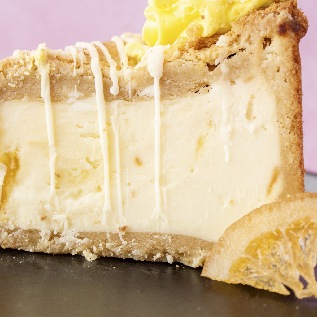 White Chocolate & Lemon Cookie Pie Slice
