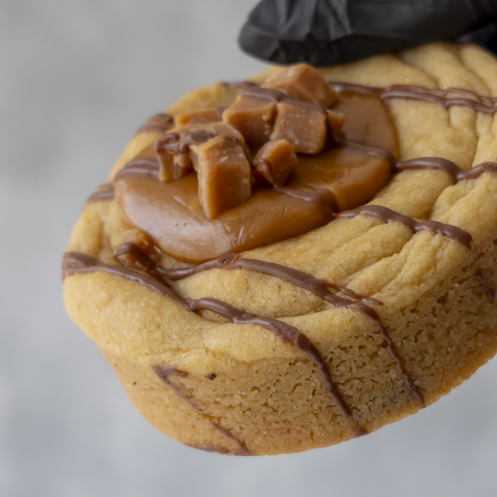 Stuffed Caramel Fudge Deluxe Cookie