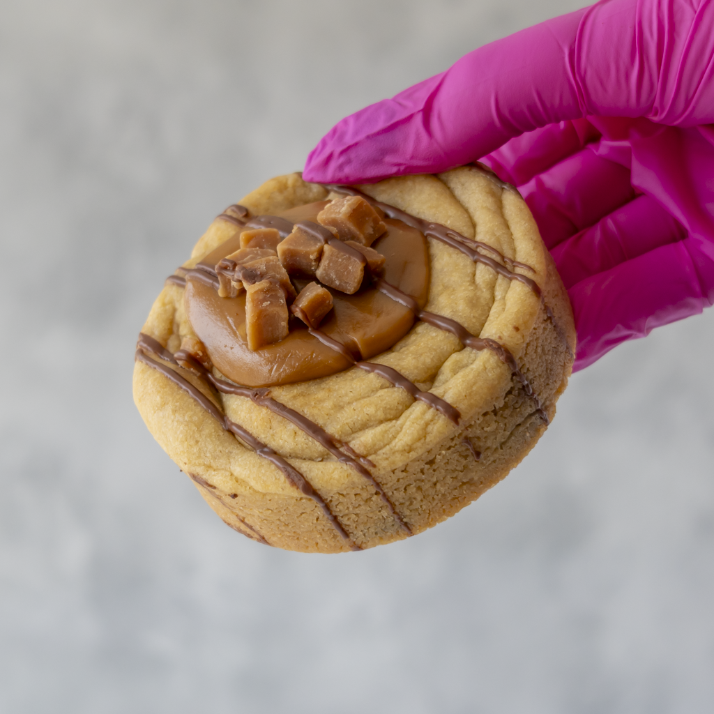 Stuffed Caramel Fudge Deluxe Cookie